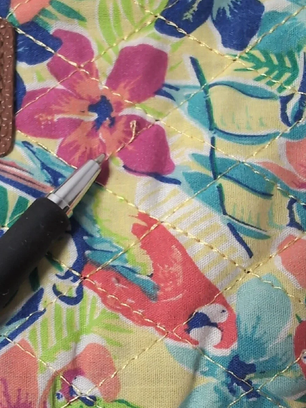 Stone Mountain Tropical Floral Quilted Wristlet - Multi-Color